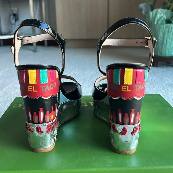 Kate Spade wedge sandals sz 6 - Picture 3 of 12